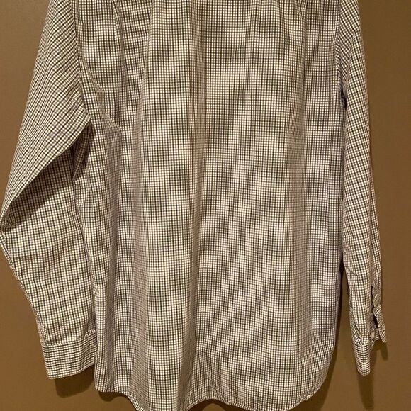 LL Bean Plaid Long Sleeve Button Down Dressy Shirt Size Medium - Picture 7 of 8